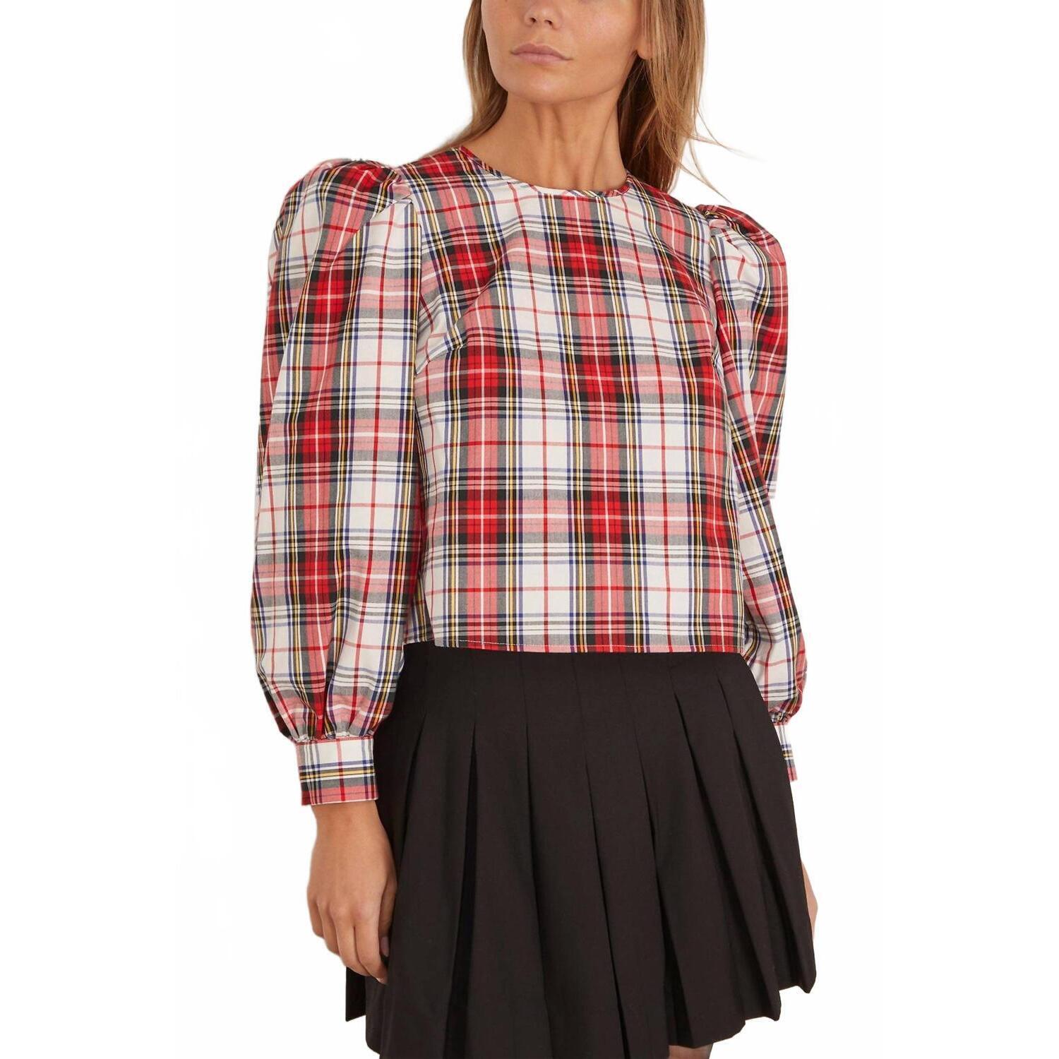 New Hunter Bell Lottie Top In Carlyle Plaid